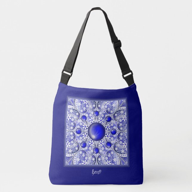 Bolsa Ajustável Azul de rendas cerâmicas de Grécia (Frente)