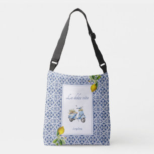 Bolsa Ajustável Azulejos De Limão Costeiro Amalfi Personalizados I