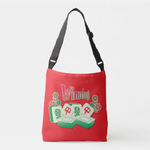 Bolsa Ajustável Azulejos Fa Zhong de Mahjong Vencedor Floral