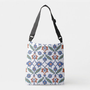 Bolsa Ajustável Azulejos Turcos Medievais: Ornamento Floral.
