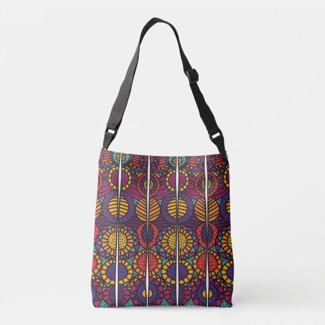 Bolsa Ajustável Bag Afro-Impressão Crossbody (Verso)