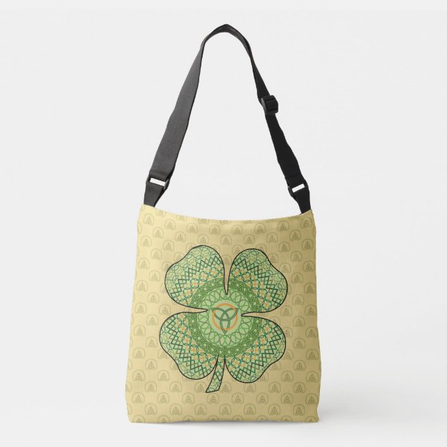 Bolsa Ajustável Bag Celtic Shamrock All-Over-Impressão (Frente)