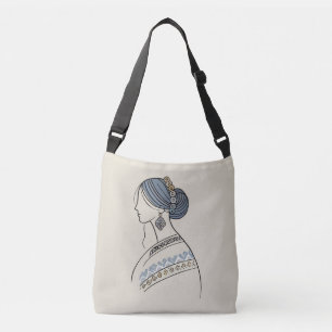 Bolsa Ajustável Bag Crossbody de arte popular ucraniana elegante