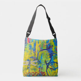 Bolsa Ajustável Bag de Abstrato de Dragonfly Cross Body