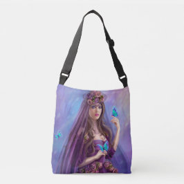 Bolsa Ajustável Bag Linda mulher fada e borboletas azuis