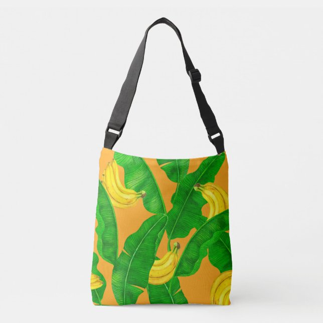 Bolsa Ajustável Bananas e folhas design (Frente)