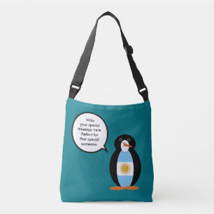 Bolsa Ajustável Bandeira Argentina Pinguim Ms Personalizada Falant