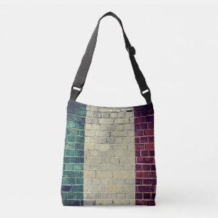 Bolsa Ajustável Bandeira de Italia do vintage em uma parede de