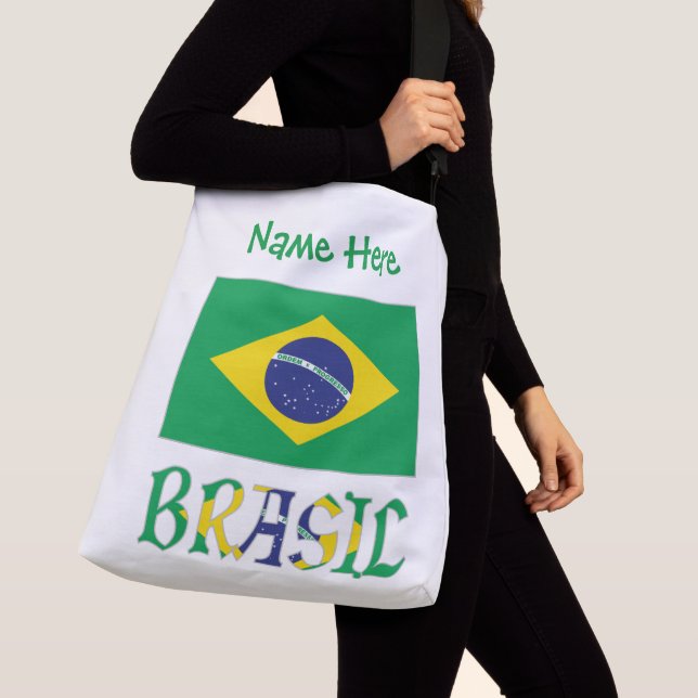 Bolsa Ajustável Bandeira do Brasil Personalizada  (Close Up)