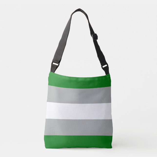 Bolsa Ajustável Bandeira do Orgulho Cinza-romântico (Frente)