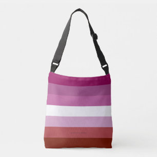 Bolsa Ajustável bandeira do orgulho lésbico feminino da SlipperyJo