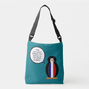 Bolsa Ajustável Bandeira Francesa Pinguim Falante Personalizado