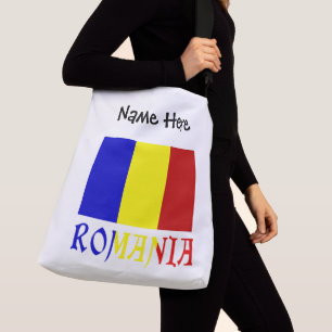 Bolsa Ajustável Bandeira Romena Romênia Personalização Preta