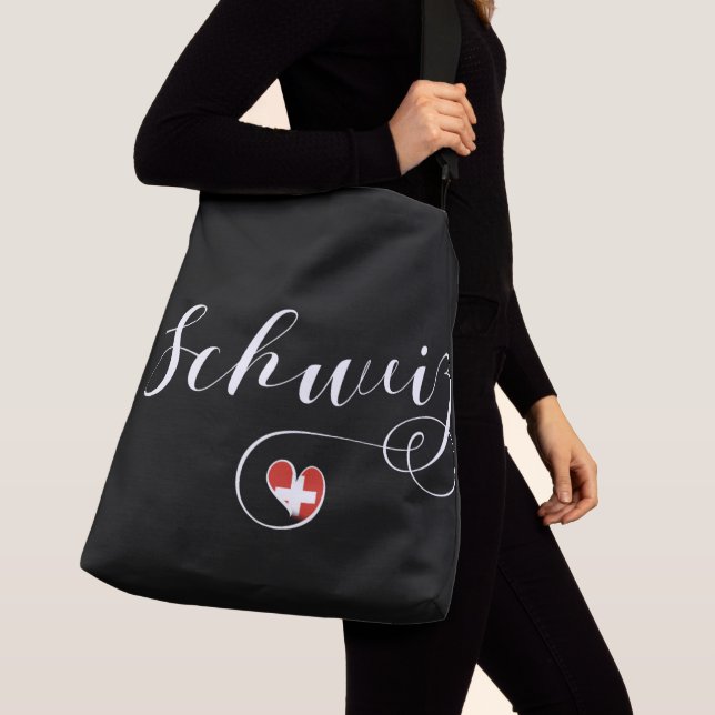 Bolsa Ajustável Bandeira Suíça Em Um Coração, Schweiz, Suiça (Close Up)