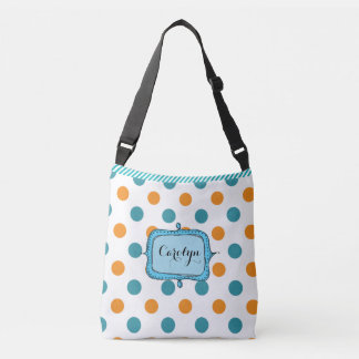 Bolsa Ajustável Bandeja Personalizada de Stripes e Pontos Azuis e