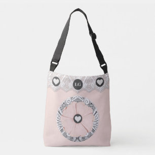 Bolsa Ajustável Banheira Floral bonito Lacy Soft Pink