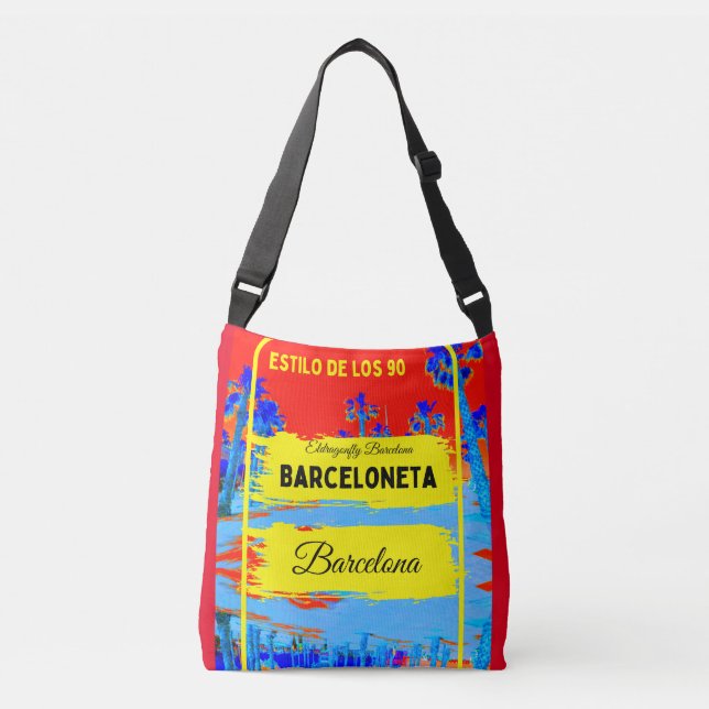 Bolsa Ajustável Barceloneta, estilo dos anos 90 de Barcelona- desi (Frente)