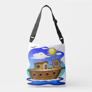Bolsa Ajustável Barco de Pesca Cartoon 