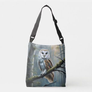 Bolsa Ajustável Barn Owl em uma Floresta
