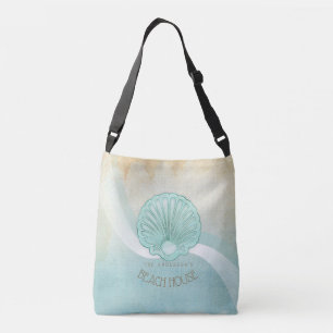 Bolsa Ajustável Beach House Clam Shell Aqua Blue ID623