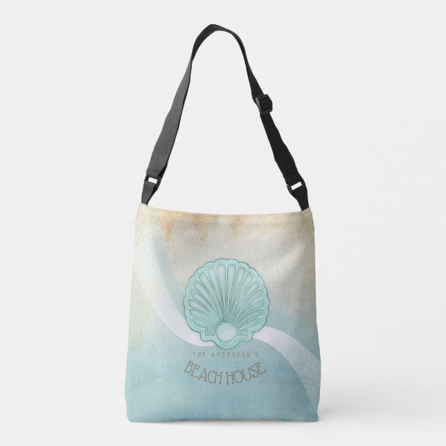 Bolsa Ajustável Beach House Clam Shell Aqua Blue ID623 (Verso)