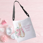 Bolsa Ajustável Beatriz Potter Bunny Rabbit Pink Bebê<br><div class="desc">Coelho bezinho Beatrix Potter com flores rosa bonito. Perfeito para um saco de bebês para bolsa de bebê precisa de uma tarde de folga ou de uma viagem a uma casa de babás. Só adorável. 100% de satisfação do cliente com o "Zazzle"</div>