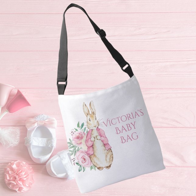 Bolsa Ajustável Beatriz Potter Bunny Rabbit Pink Bebê (Criador carregado)
