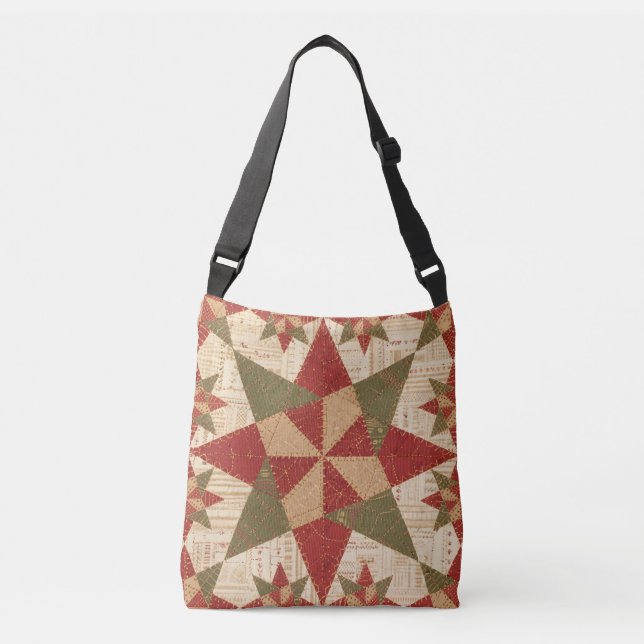 Bolsa Ajustável Beautiful Christmas Star Quilt (Frente)