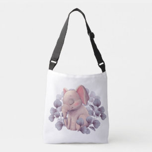 Bolsa Ajustável Bebê Elefante Fofo Dormindo com Folhas