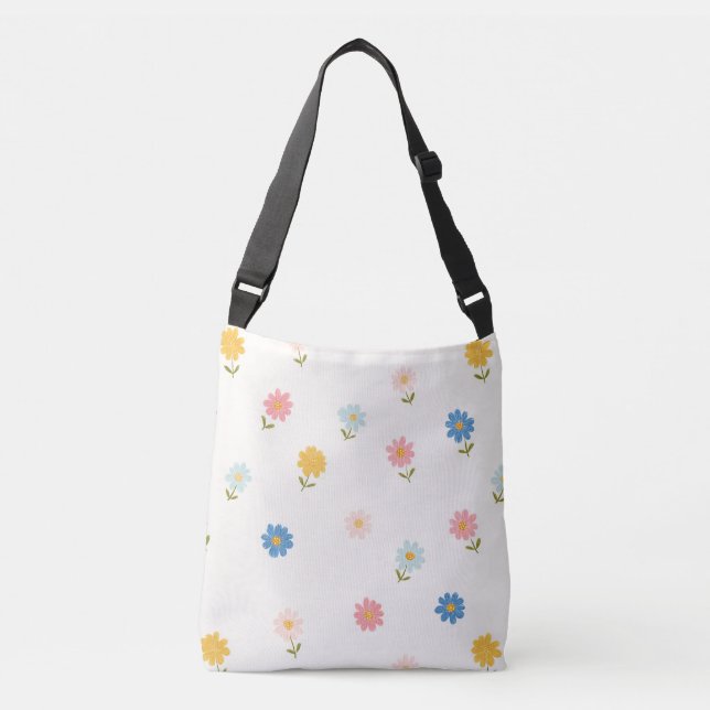 Bolsa Ajustável Bebê Floral Pastel Retro (Frente)
