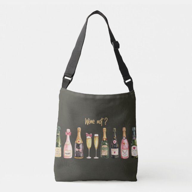 Bolsa Ajustável Beber Garrafa De Vinho Pensado Vinho Não Engraçado (Frente)
