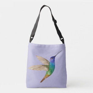 Bolsa Ajustável Beija-flor Safira-de-rabo-dourado aquarela
