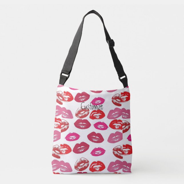 Bolsa Ajustável Beijar lábios vermelhos Thunder_Cove (Frente)