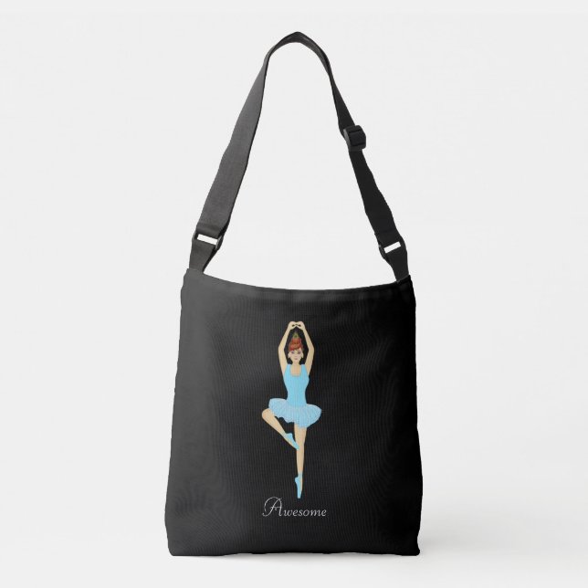 Bolsa Ajustável Bela bailarina vestida de turquesa claro (Frente)