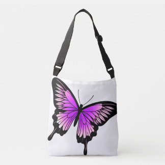 Bolsa Ajustável Bela Borboleta Roxa Corpo Saco