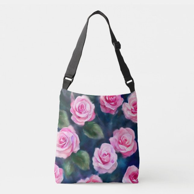 Bolsa Ajustável Bela Coleção de Rosas Rosa Popular de Cama (Frente)