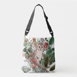 Bolsa Ajustável Bela Coruja-das- Torres e Florais Vintage