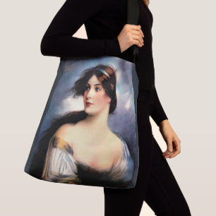 Bolsa Ajustável bela mulher vitoriana soprada pelo vento