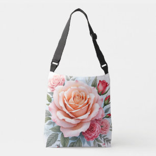 Bolsa Ajustável Belas Rosas Cor-de-Rosa Luxo Coleção Moderna