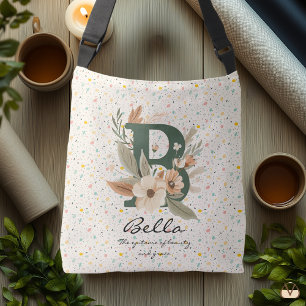 Bolsa Ajustável Beleza Eterno de Bella - Monograma Floral Boho