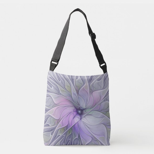 Bolsa Ajustável Beleza Impressionante Flor de Arte Fractal Abstrat (Frente)