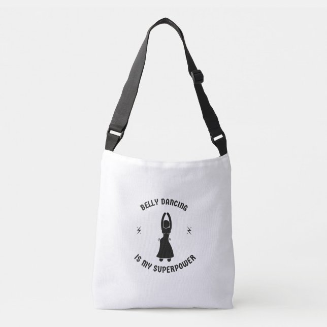 Bolsa Ajustável Belly dançando é minha superpotência (Frente)