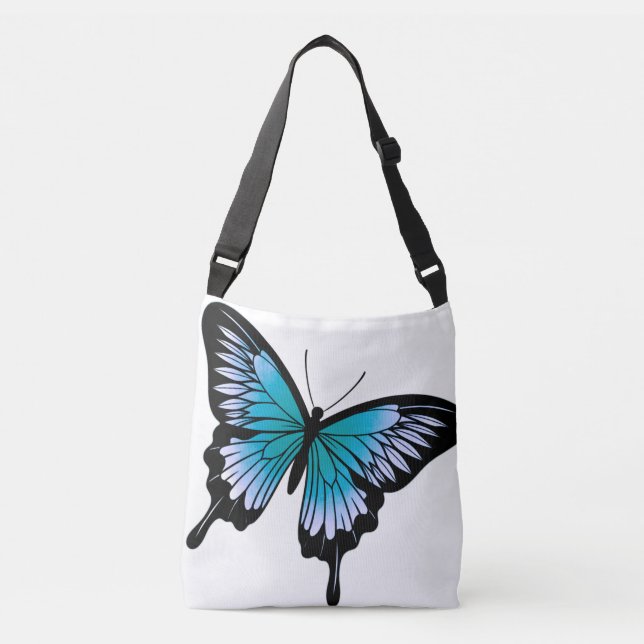 Bolsa Ajustável Belo Blue Butterfly Cross Body Tob (Frente)