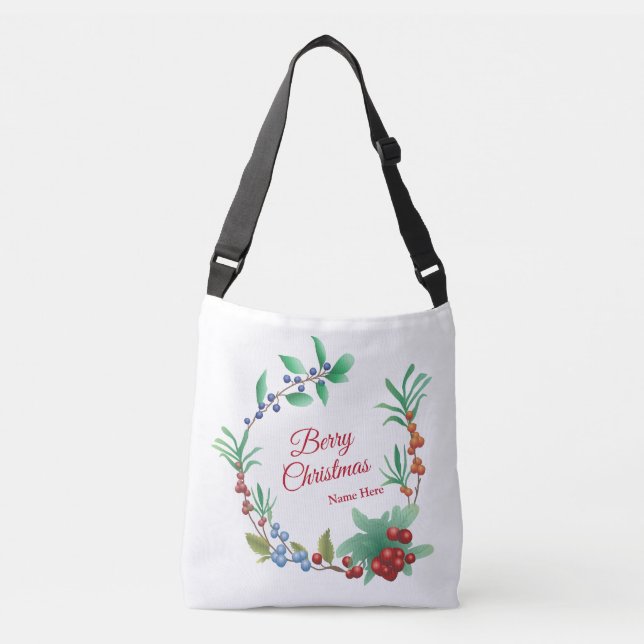 Bolsa Ajustável Berry Christmas Wreath (Frente)