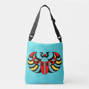 Bolsa Ajustável Besouro de Abstrato com coloração clara em azul