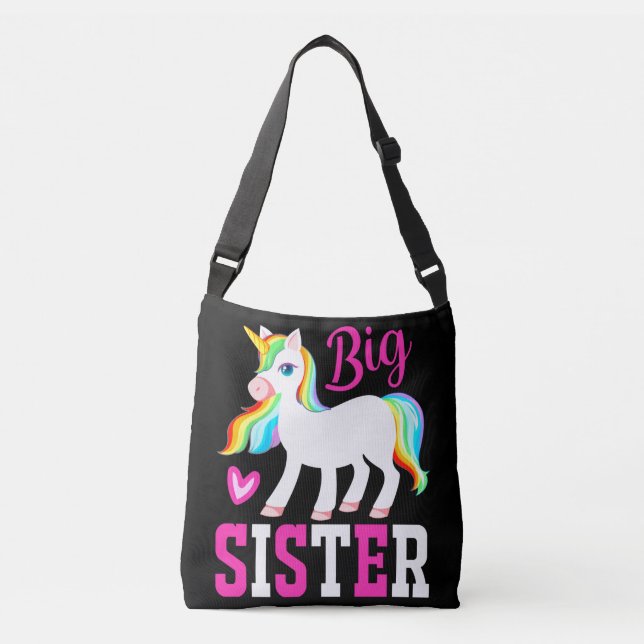 Bolsa Ajustável Big Sister Magical Unicorn com Rainbow Mane & Tail (Frente)