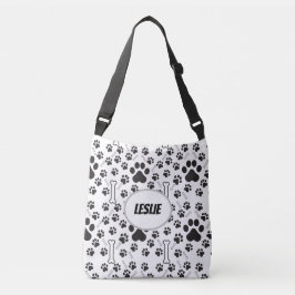 Bolsa Ajustável Black and white Footprint pet