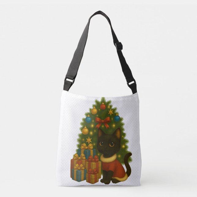 Bolsa Ajustável “Black Cat Emi and the Christmas Tree” (Frente)