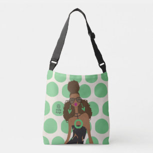 Bolsa Ajustável Black Girl on Green and White