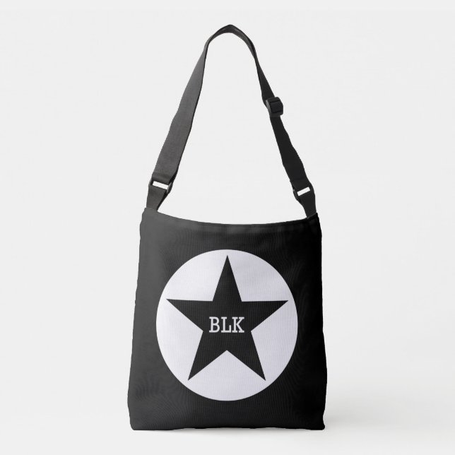 Bolsa Ajustável Black Star Crossbody Bag (Frente)
